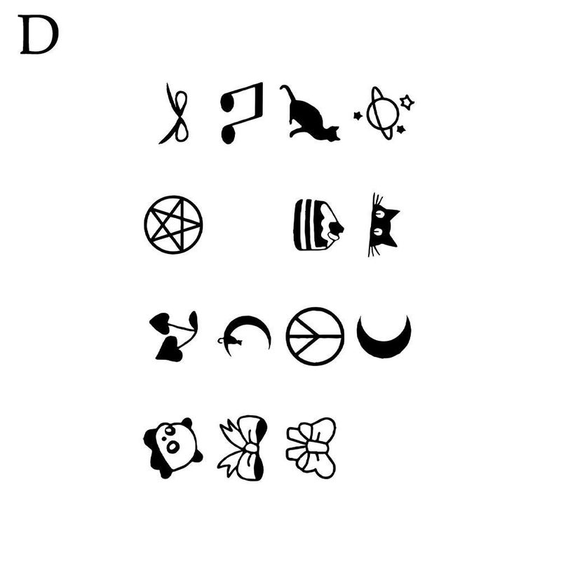 Herbal Juice Minimalist Temporary Tattoo Stickers, Cute Semi-Permanent Finger Tattoo Stickers, 1pc